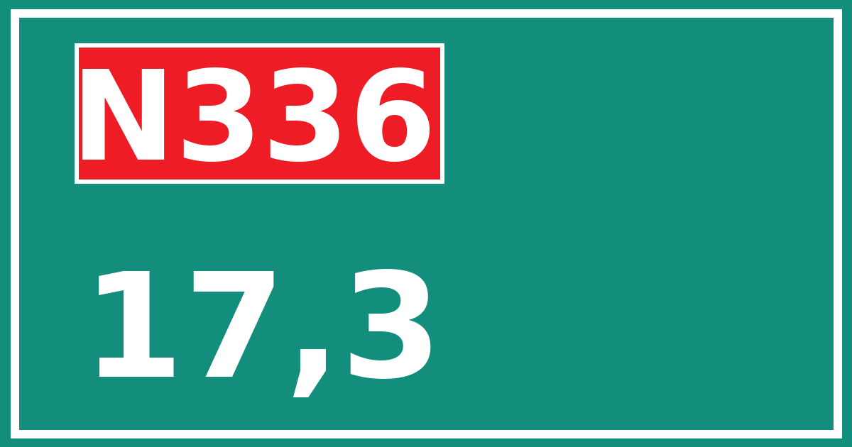 Hectometerbord N336 17,3