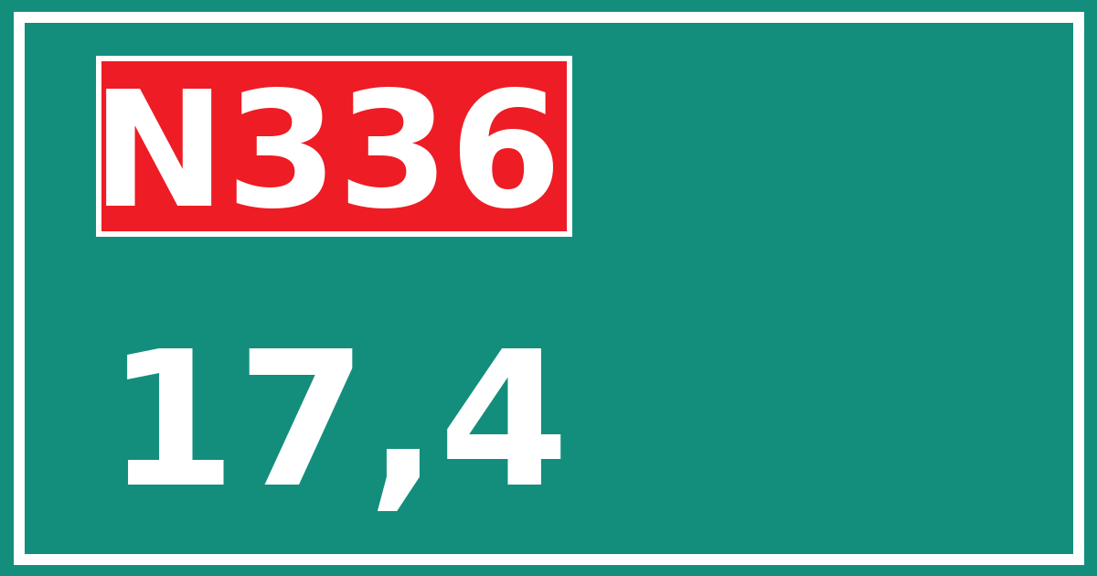 Hectometerbord N336 17,4