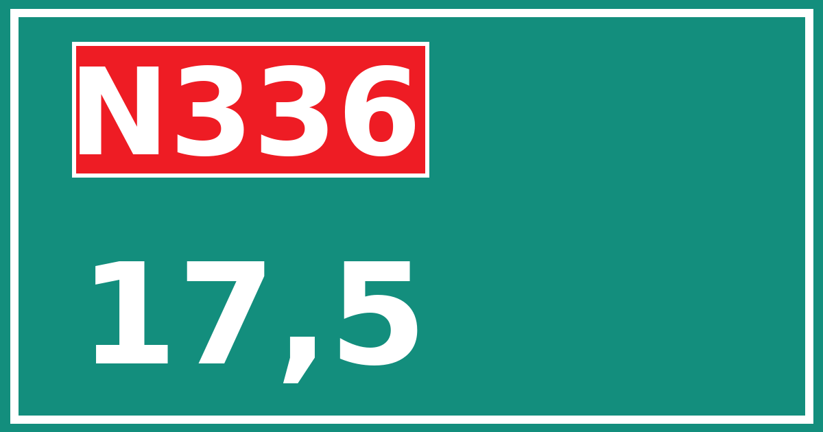 Hectometerbord N336 17,5