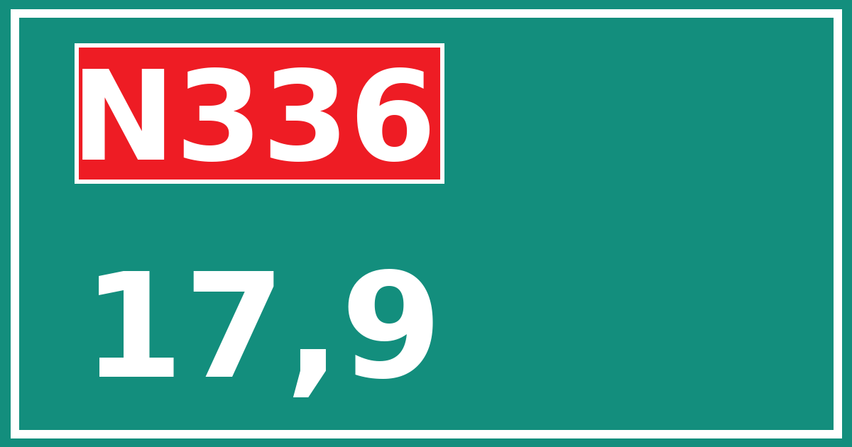 Hectometerbord N336 17,9