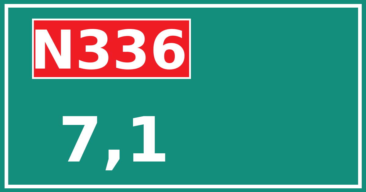 Hectometerbord N336 7,1