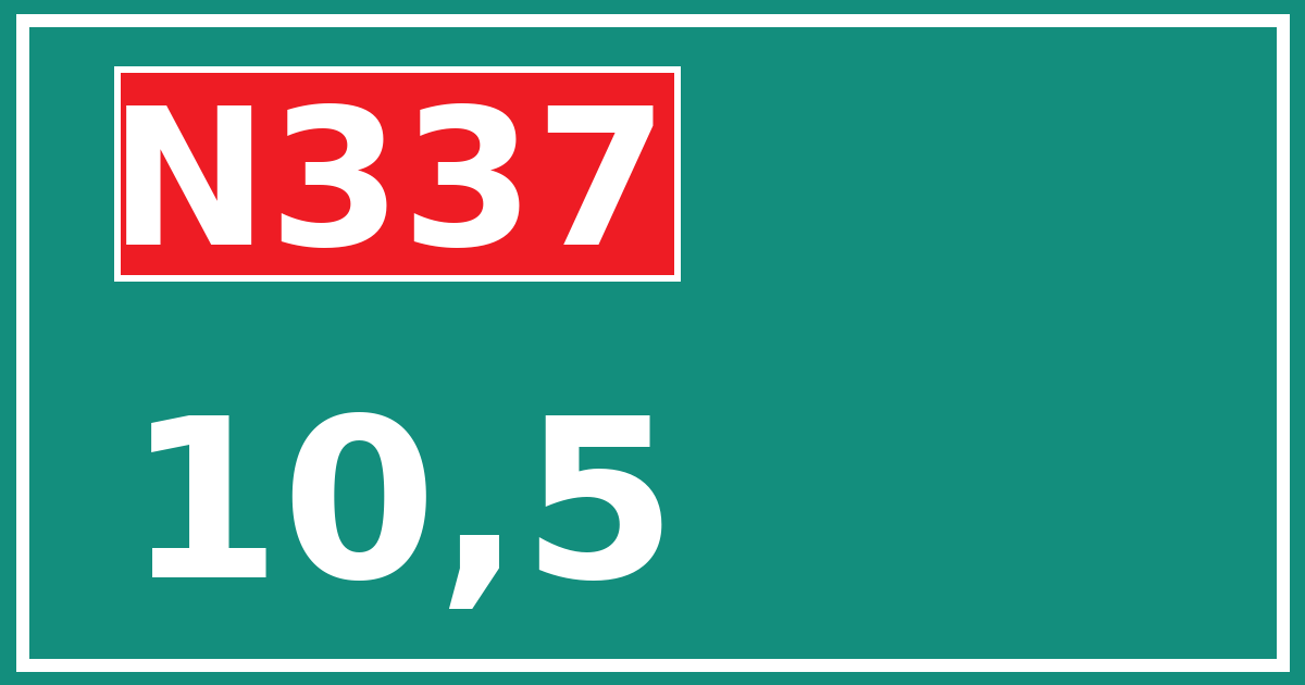 Hectometerbord N337 10,5