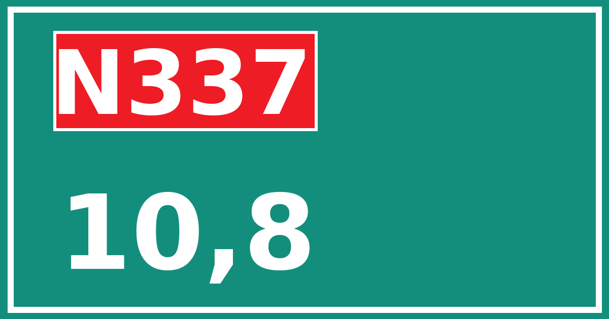 Hectometerbord N337 10,8
