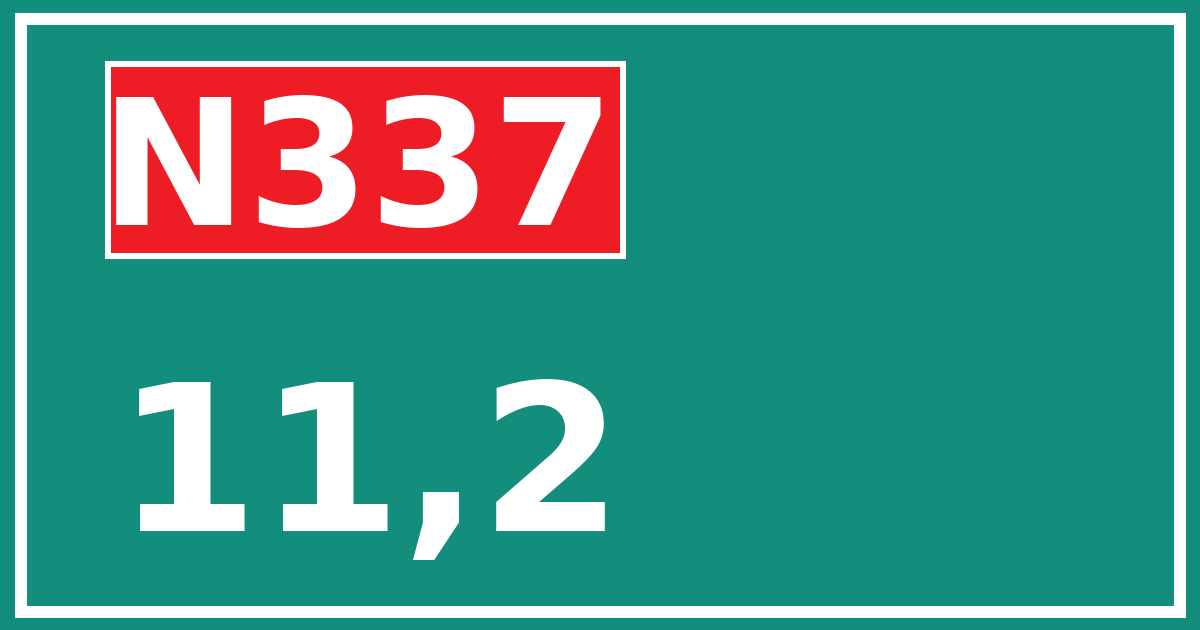 Hectometerbord N337 11,2