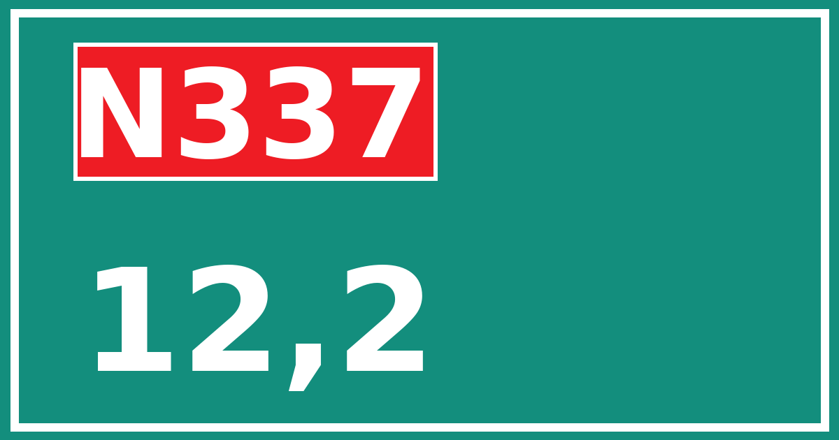 Hectometerbord N337 12,2