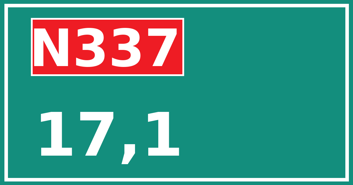 Hectometerbord N337 17,1