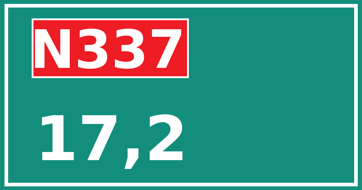 Hectometerbord N337 17,2