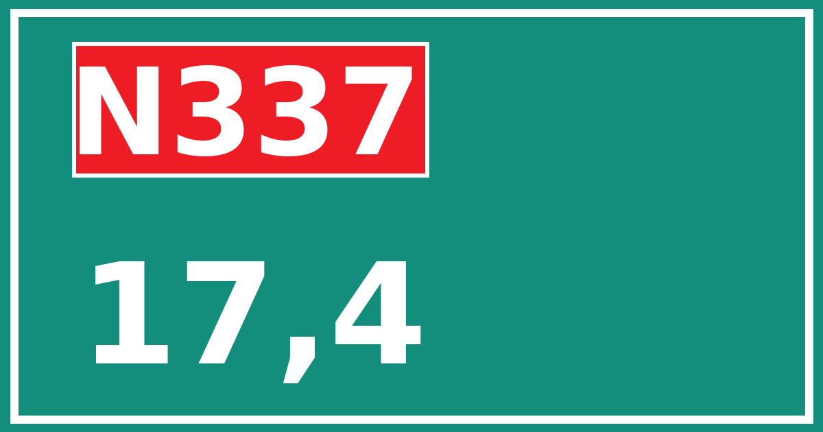 Hectometerbord N337 17,4