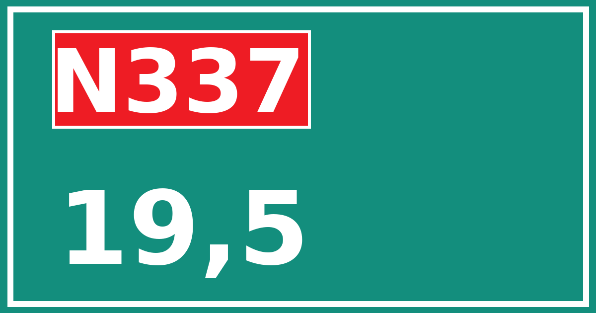 Hectometerbord N337 19,5