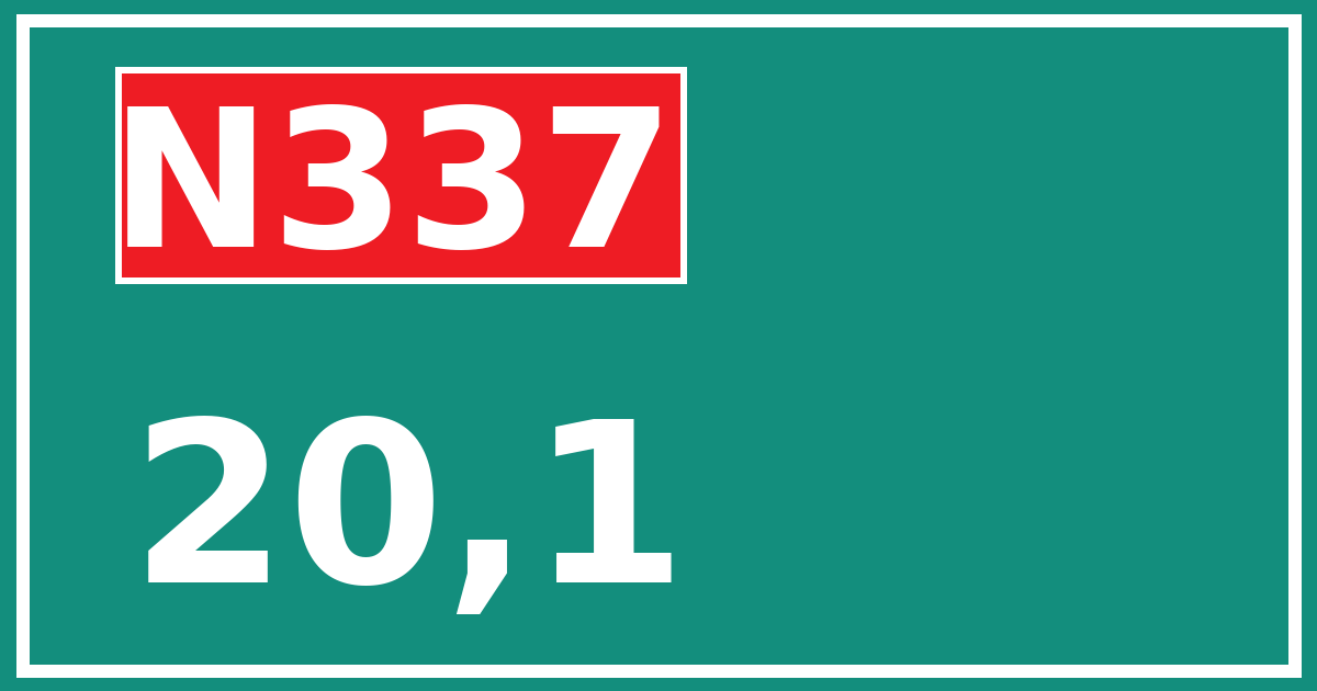 Hectometerbord N337 20,1