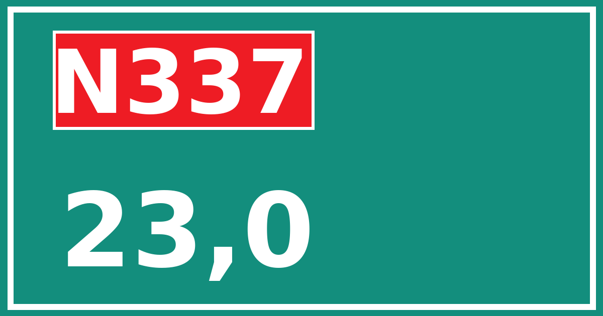 Hectometerbord N337 23,0