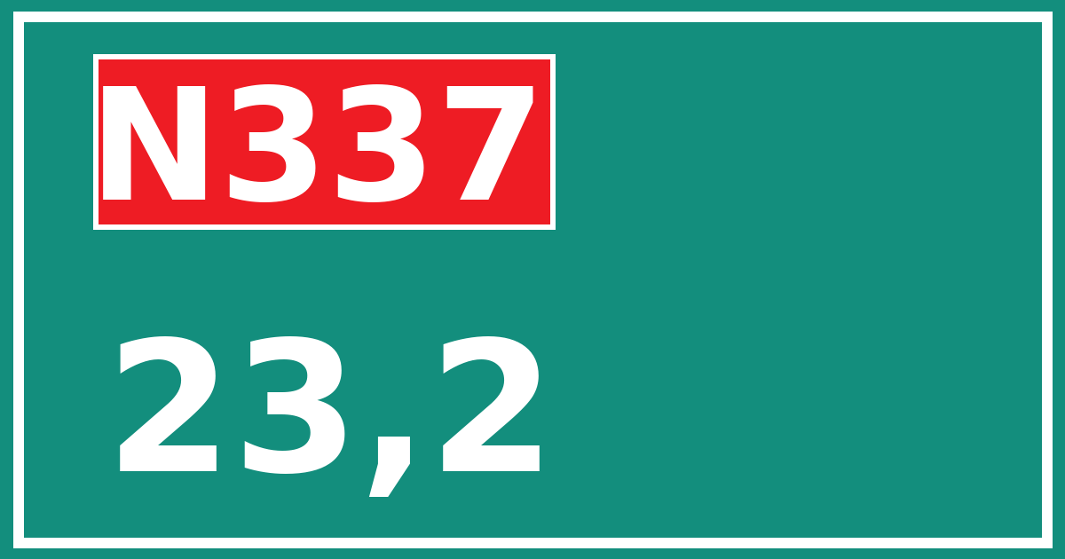 Hectometerbord N337 23,2
