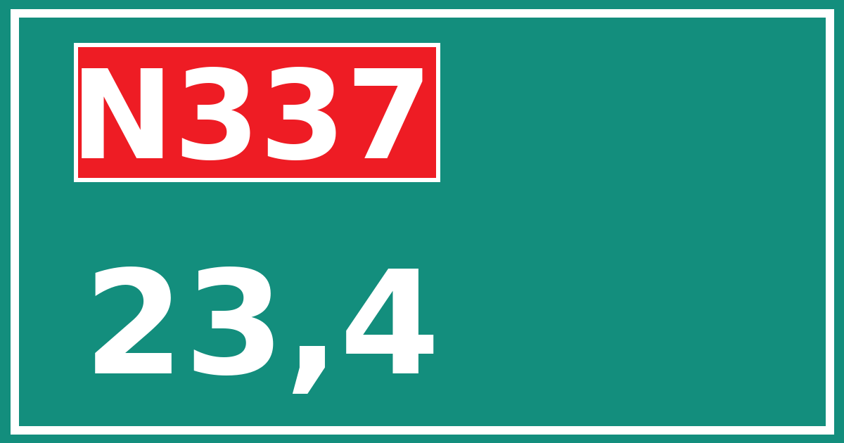 Hectometerbord N337 23,4