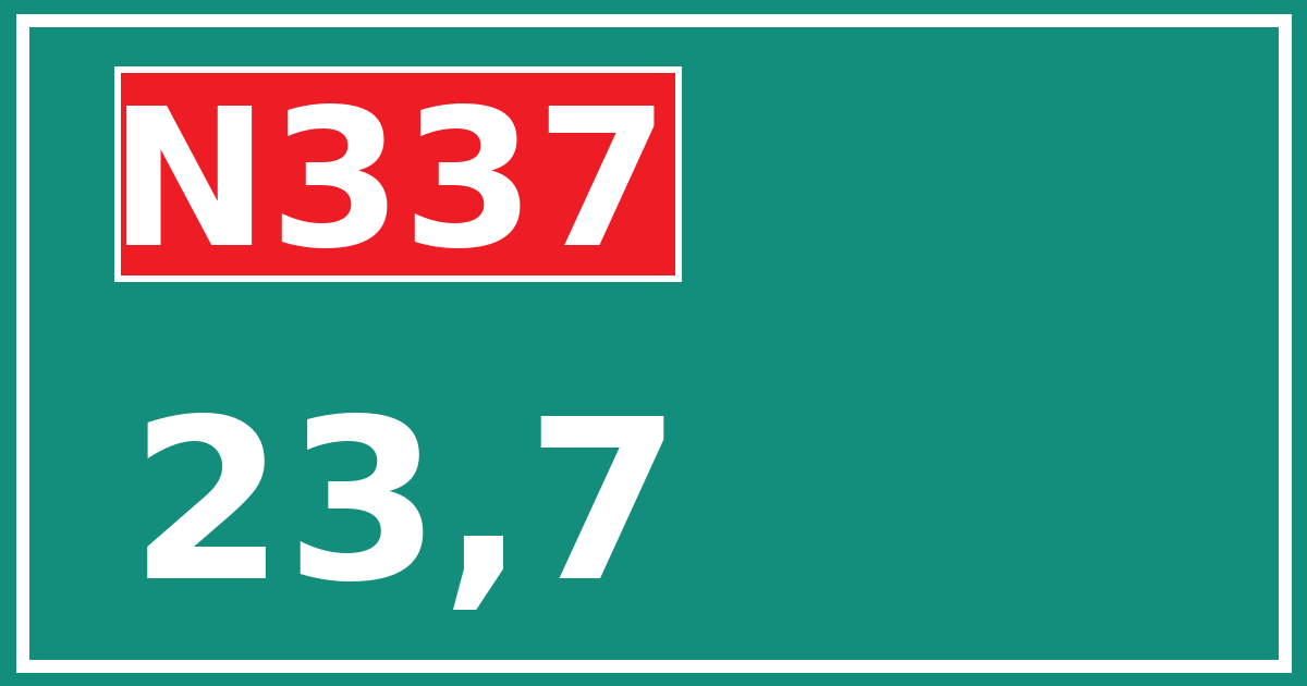 Hectometerbord N337 23,7