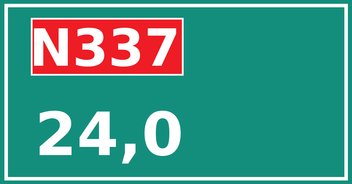 Hectometerbord N337 24,0