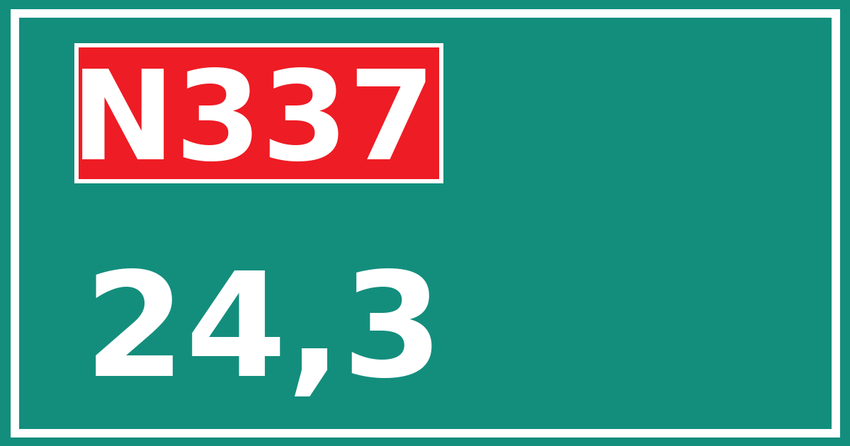 Hectometerbord N337 24,3