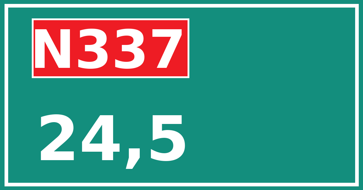 Hectometerbord N337 24,5
