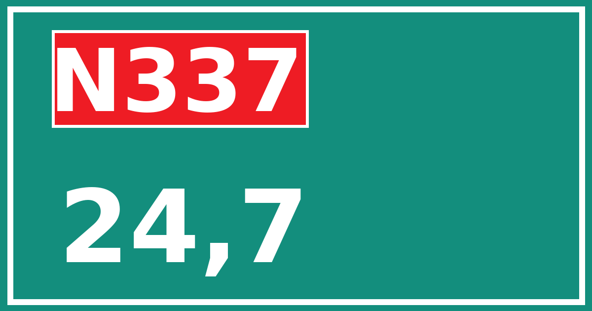 Hectometerbord N337 24,7