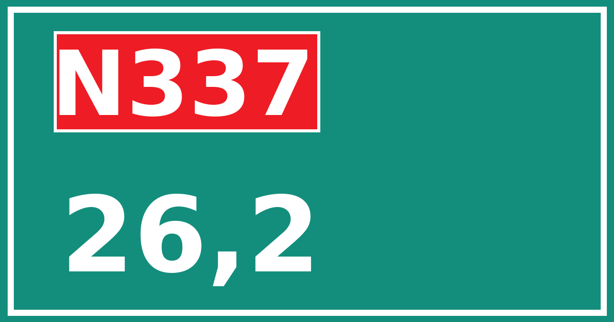 Hectometerbord N337 26,2