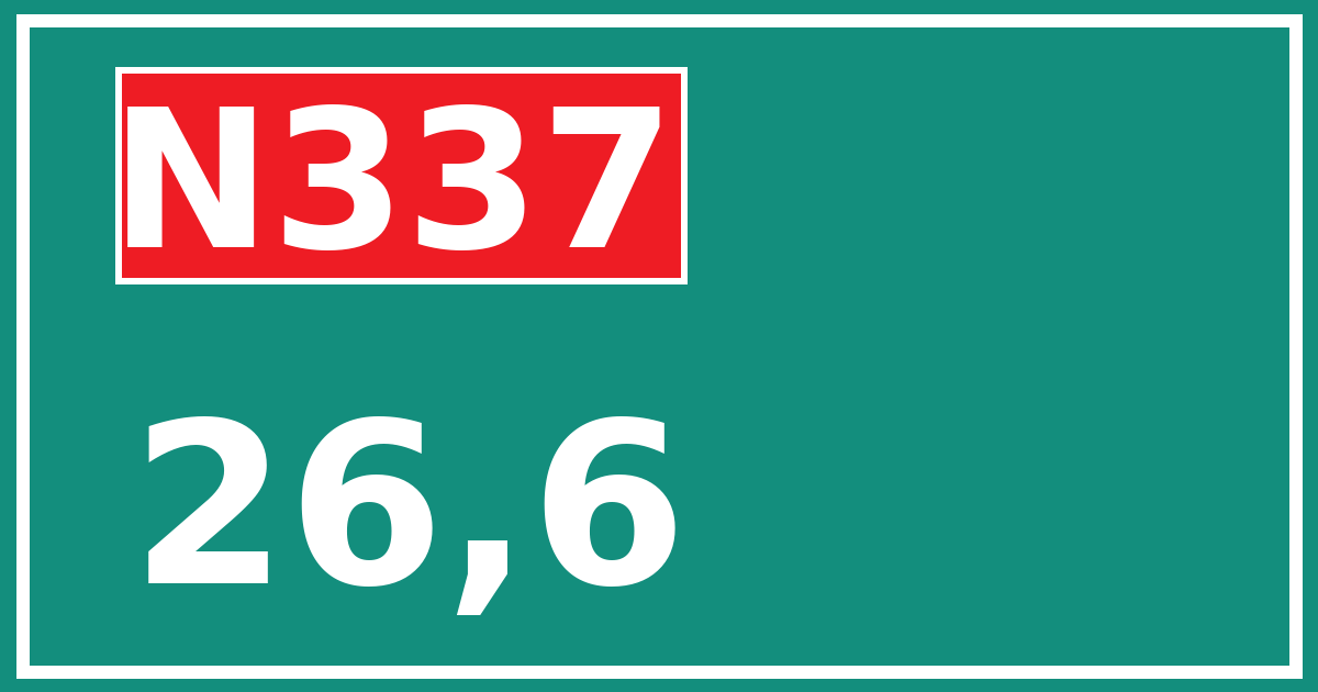 Hectometerbord N337 26,6