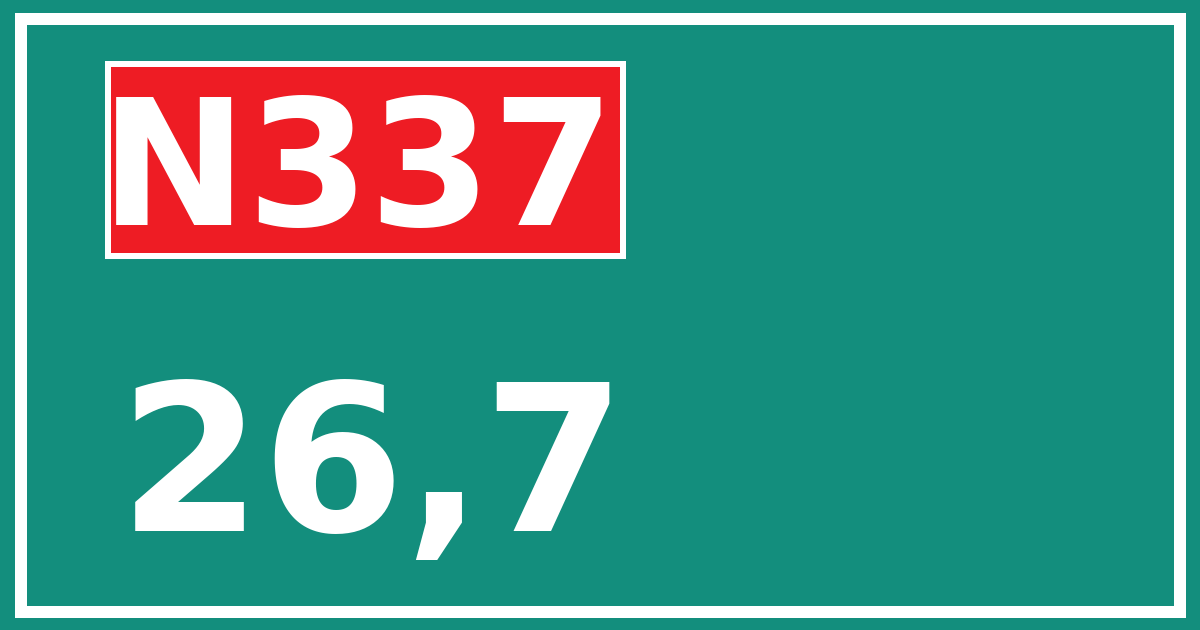 Hectometerbord N337 26,7
