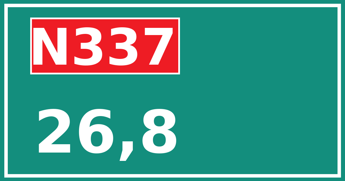 Hectometerbord N337 26,8