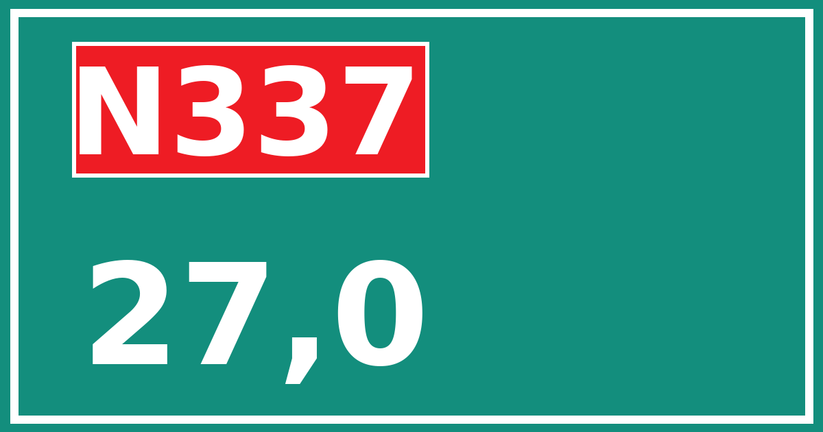 Hectometerbord N337 27,0