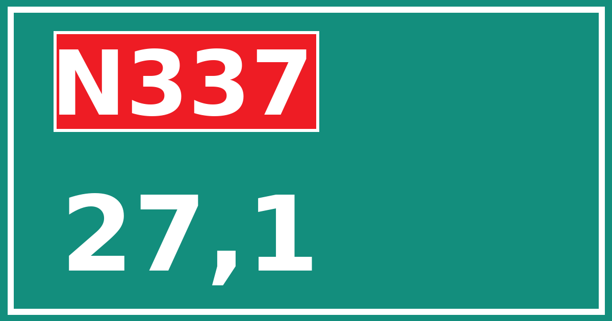 Hectometerbord N337 27,1