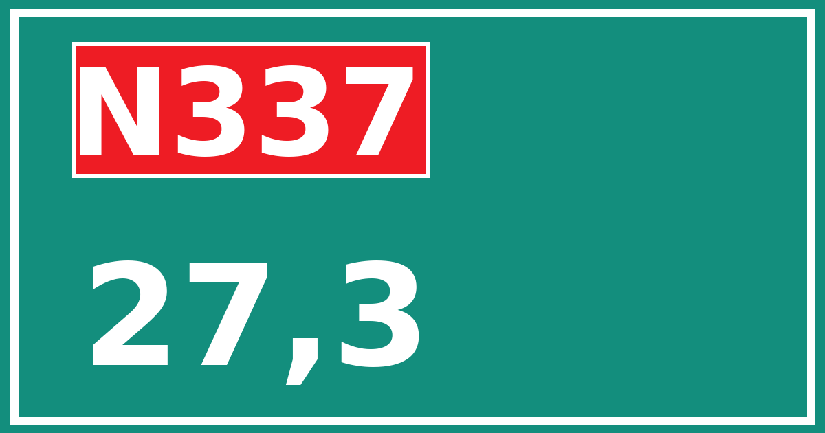 Hectometerbord N337 27,3