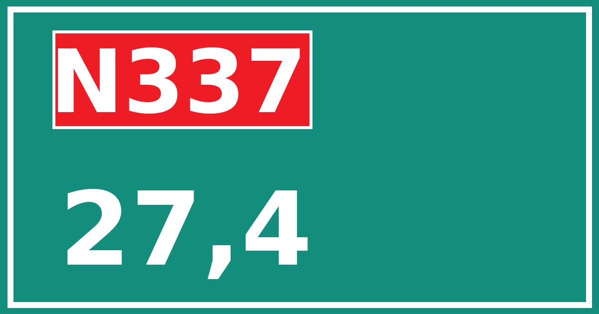 Hectometerbord N337 27,4