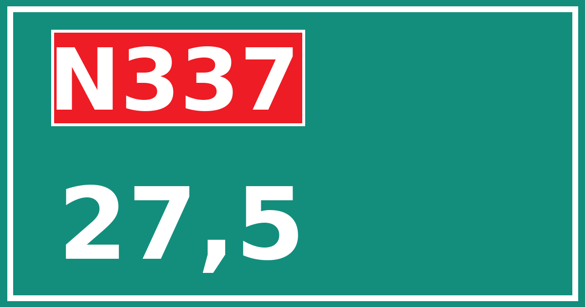 Hectometerbord N337 27,5