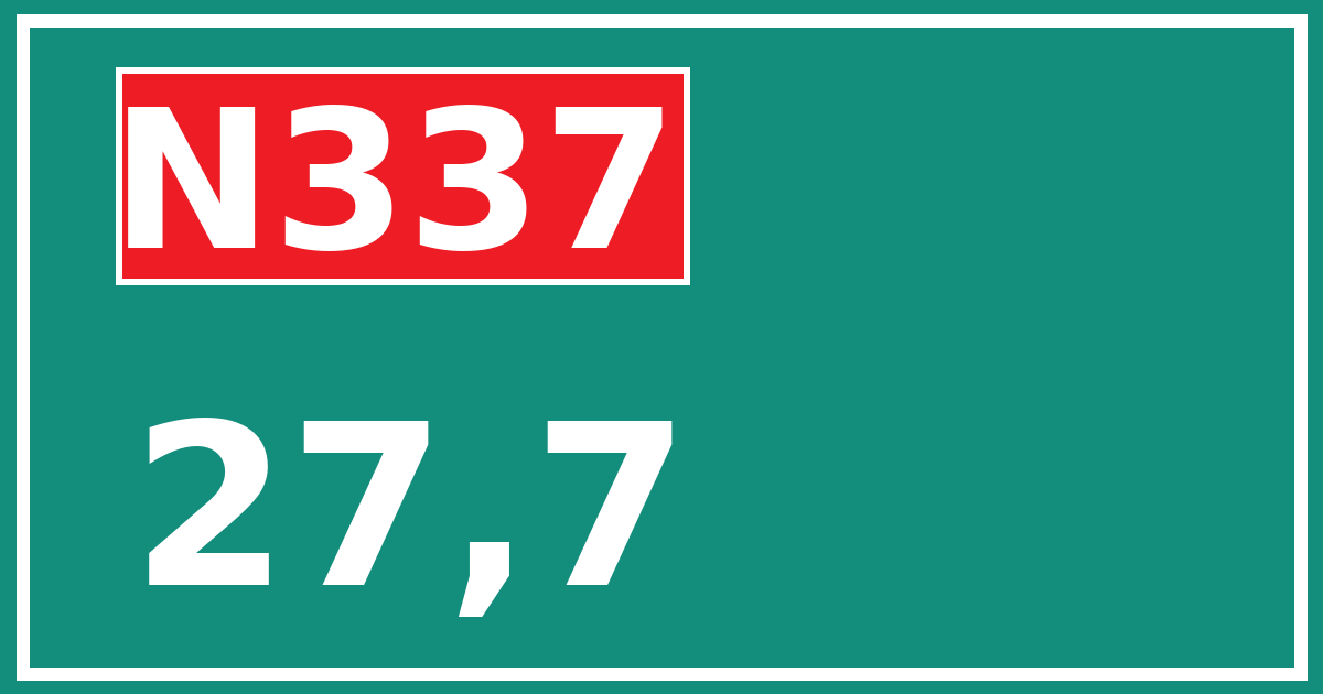 Hectometerbord N337 27,7