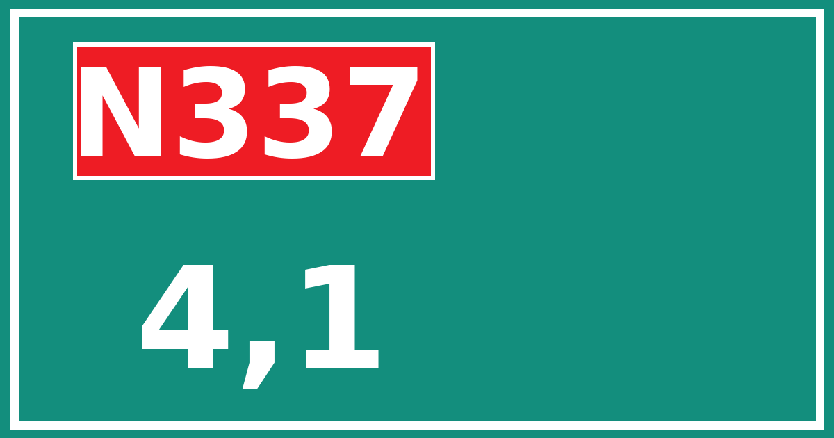 Hectometerbord N337 4,1