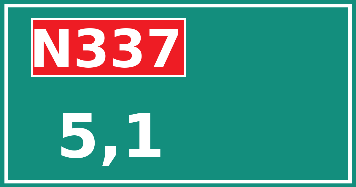Hectometerbord N337 5,1