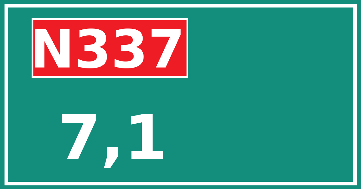 Hectometerbord N337 7,1