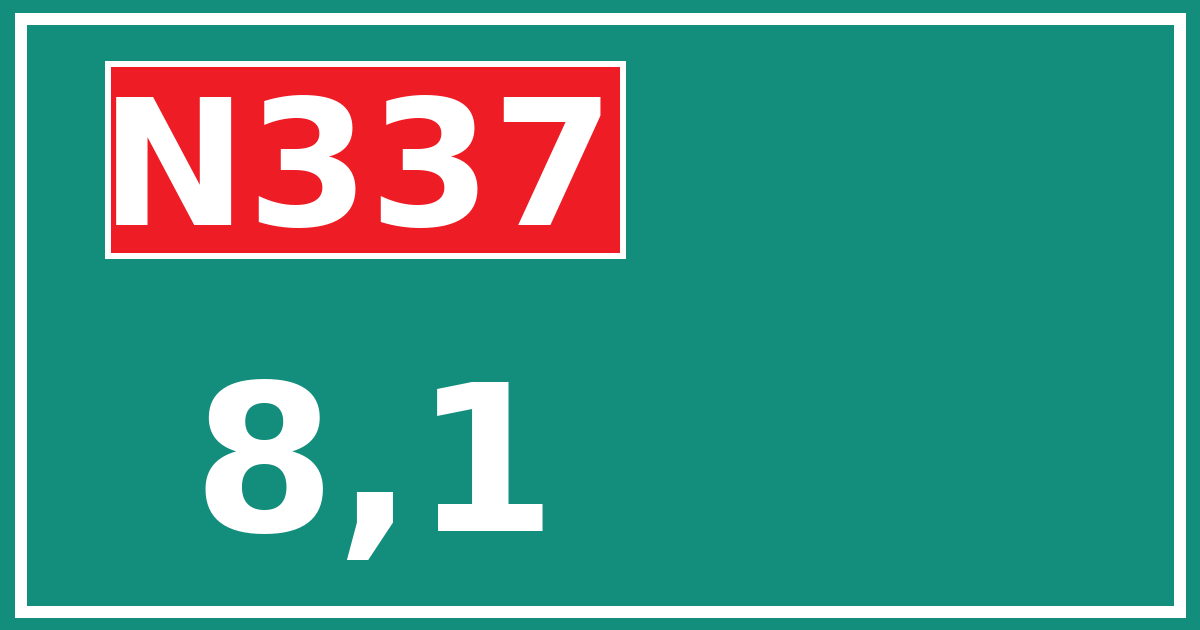Hectometerbord N337 8,1