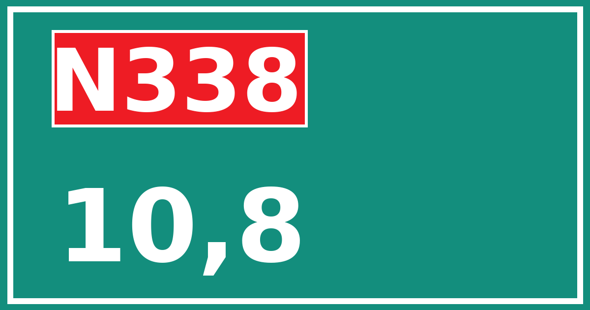 Hectometerbord N338 10,8