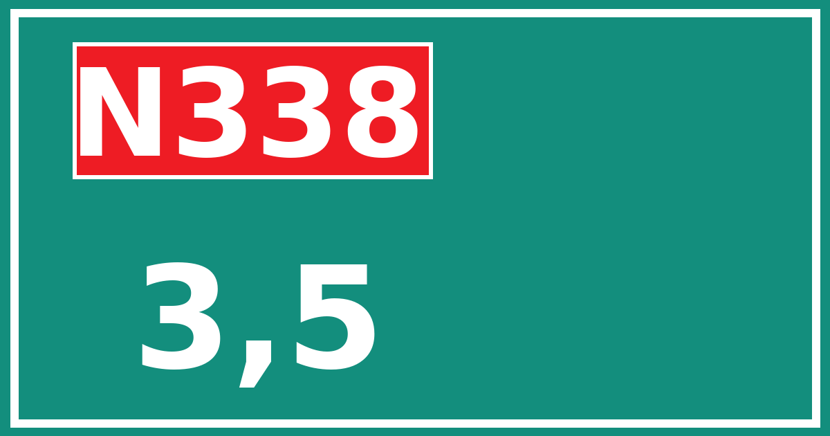 Hectometerbord N338 3,5