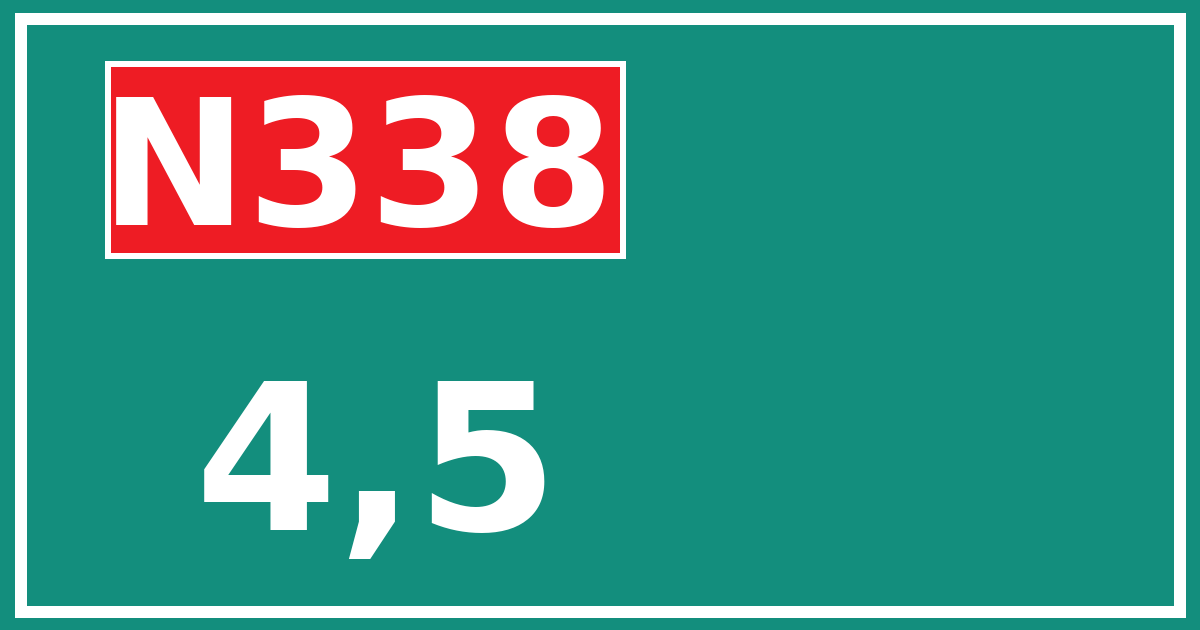 Hectometerbord N338 4,5