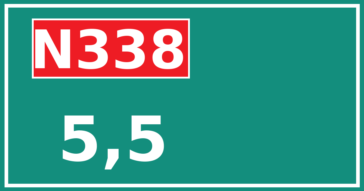 Hectometerbord N338 5,5