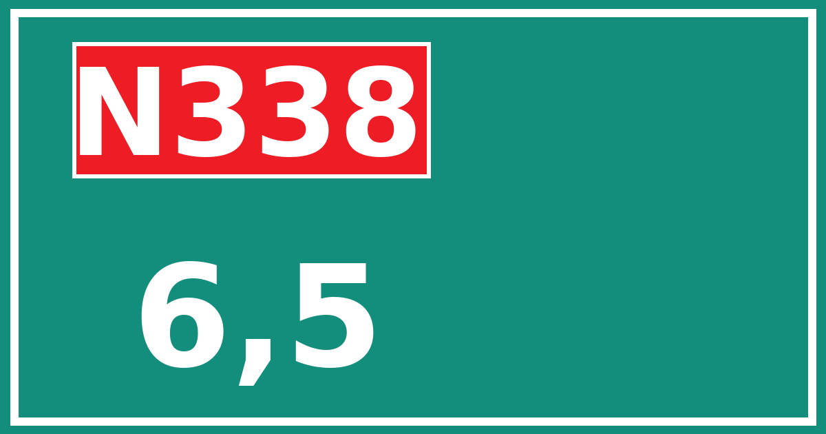 Hectometerbord N338 6,5