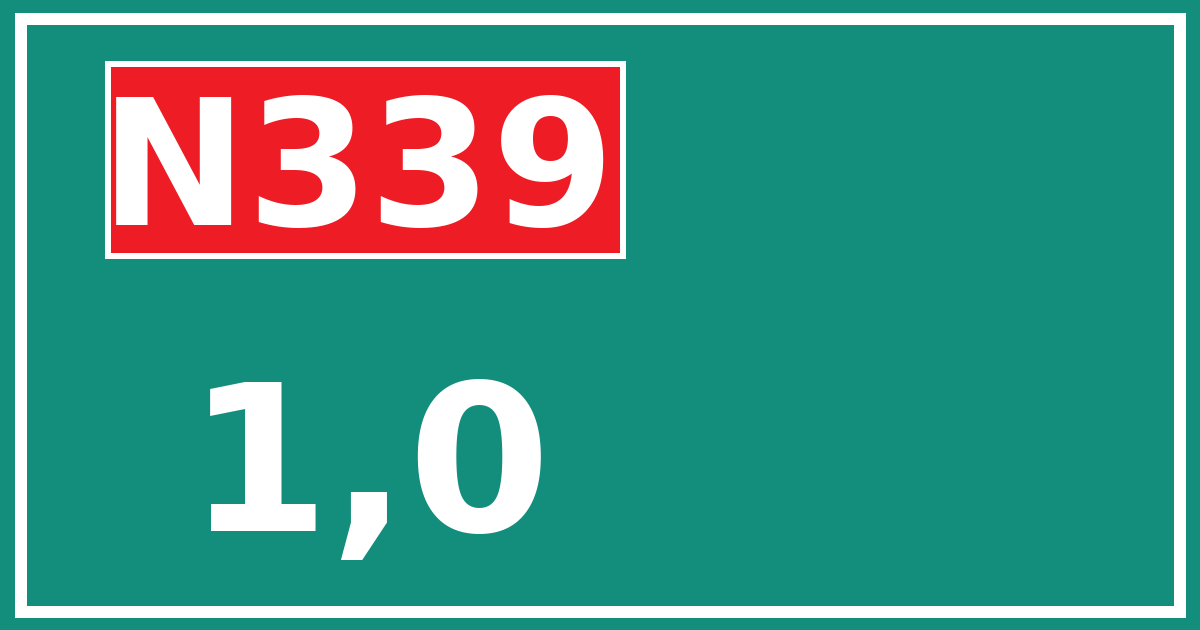 Hectometerbord N339 1,0