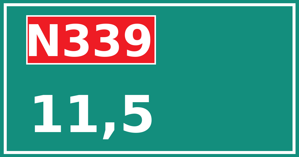 Hectometerbord N339 11,5