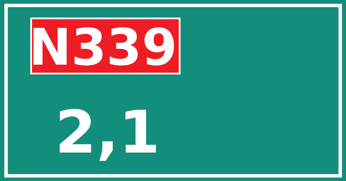 Hectometerbord N339 2,1