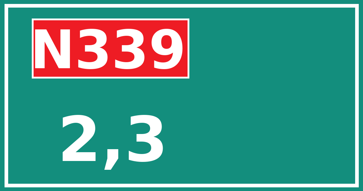 Hectometerbord N339 2,3