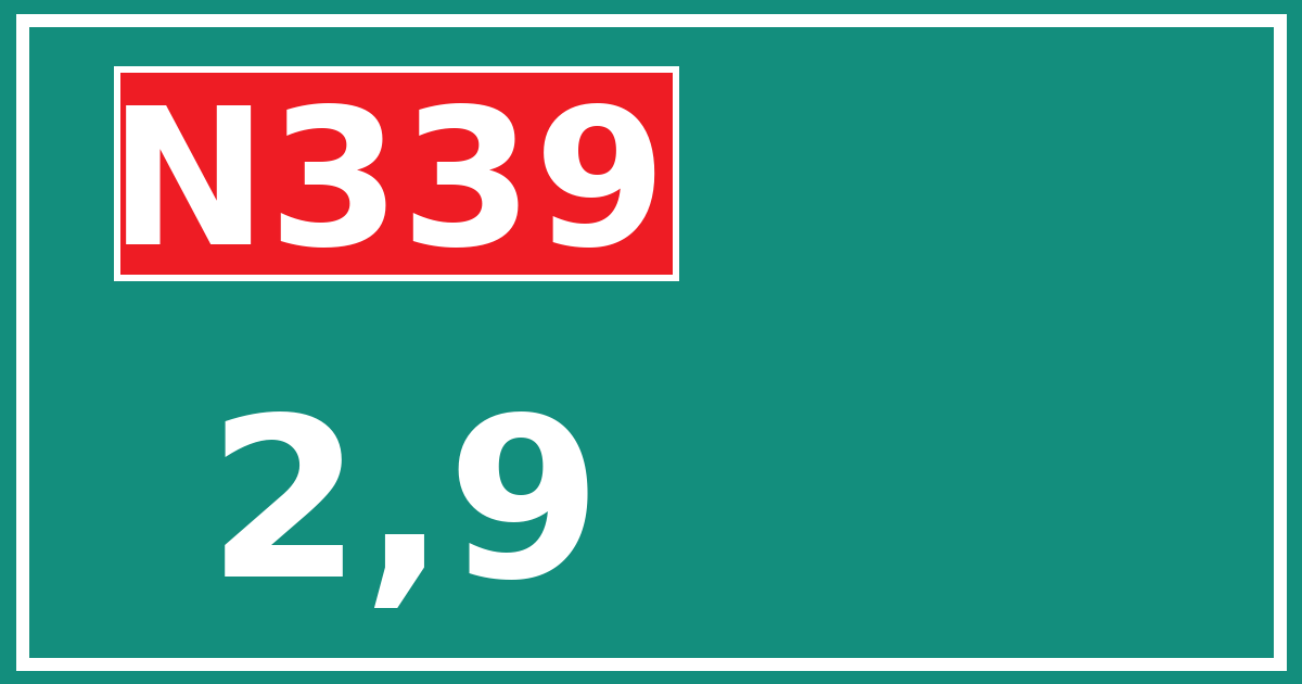 Hectometerbord N339 2,9