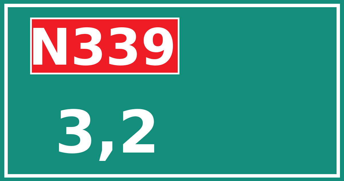 Hectometerbord N339 3,2