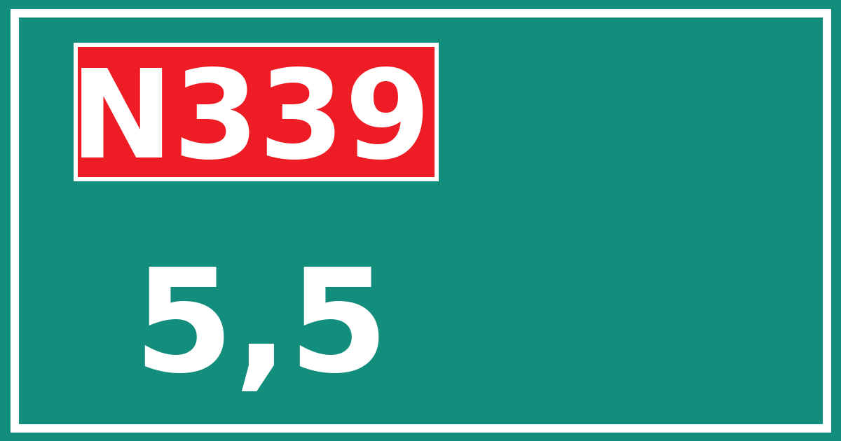 Hectometerbord N339 5,5
