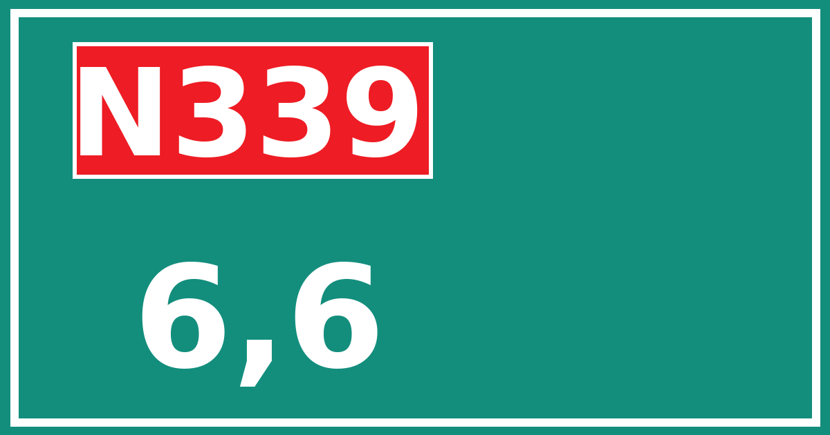 Hectometerbord N339 6,6