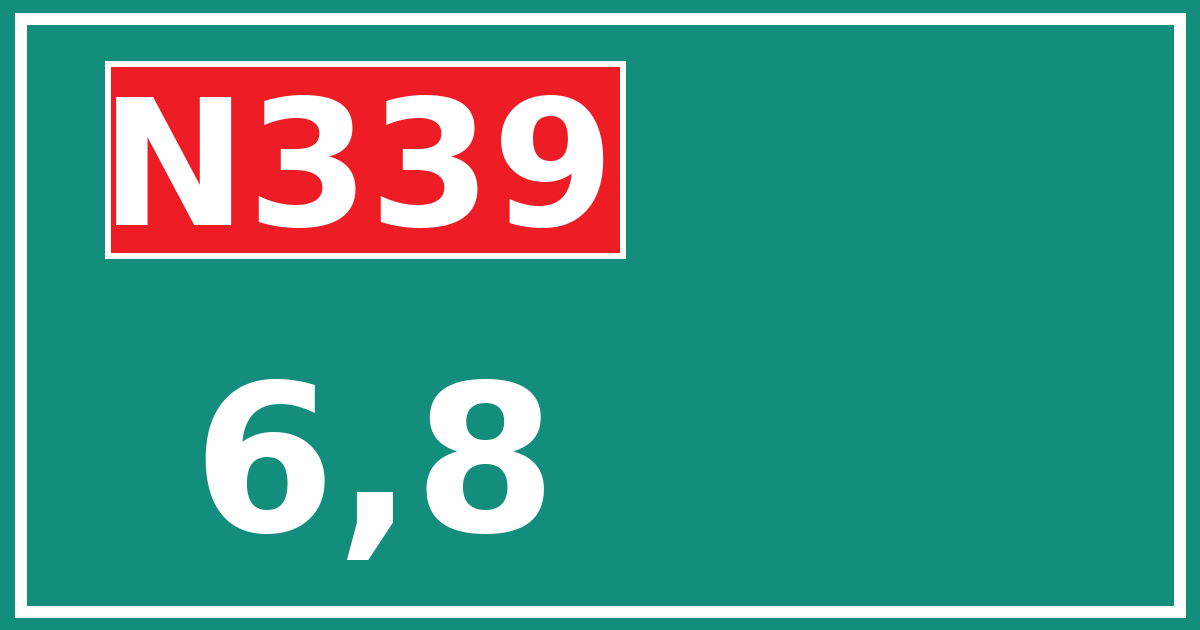 Hectometerbord N339 6,8